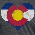 thumbnail image 3 of CafePress - Vintage Colorado State Flag Heart T Shirt - Mens Tri-blend T-Shirt, 3 of 4