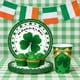 thumbnail image 5 of Vajilla desechable para fiesta temática de San Patricio con trébol verde, platos de papel de 18 y 23 cm, vasos de papel y pañuelos, juego de platos de papel con temática de fiesta, vajilla desechable, 5 of 6