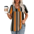 thumbnail image 5 of Blusa plisada de manga corta con cuello en V Top WEESO para mujer, 5 of 5
