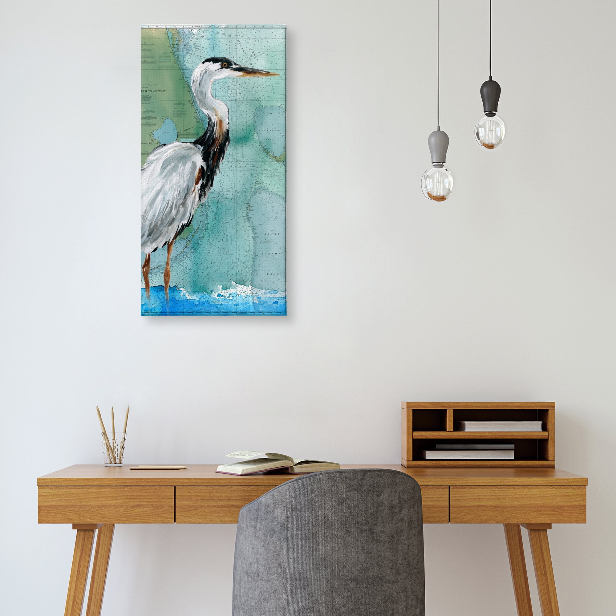 Key West Crane by Carol Robinson Canvas Art Print