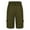 Army Green, variant on OSOLU Solid Color Mens Cargo Shorts Trend Athleisure Loose Micro Elastic Knee Length Daily Relaxed Fit Breathable Workout Training Joggers Bottoms