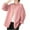 Pink, variant on Women's Button Shirts Fashion Solid Color Stand-up Collar Shirt Long Sleeve Breathable Cotton Blouses Casual Loose Lapel Dressy Work Top with Pocket Pink XXL