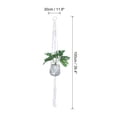 thumbnail image 2 of Soportes de plantas de macramé Uxcell para interiores, estante colgante para plantas con base de madera resistente para colgar en la pared, techo o ventana, paquete de 2, 2 of 7