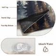 thumbnail image 6 of Round Rugs 5Ft, Tan Trees Forest Round Area Rug Washable Indoor Throw Carpet, Mountain Woods Natural Scenery Soft Non Slip Circle Rug for Cabinet Bathroom Home Decor Aesthetic, 6 of 8