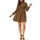 thumbnail image 2 of INSPIRE CHIC Vestido A-Line de Manga Larga con Volantes y Estampado Floral Amarillo L, 2 of 6