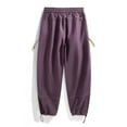 thumbnail image 4 of sususu Sweatpants Men Loose Fit,Men's Casual Straight Fit Trousers Water Outdoor Hiking Workwear Comfortable Loose Daily Wear Pants,Purple,XL, 4 of 6