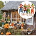 thumbnail image 4 of Qmly Fall Scarecrow Yard Stake Rustic Happy Harvest Scarecrow Hanging Fall Harvest Halloween Thanksgiving Scarecrow Wall Door Decoration 13.4 inches, 4 of 9