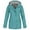 Mint Green, variant on DYTTDG Women's Outdoor Waterproof Jacket Casual Striped Button Zipper Long Windbreaker Coat Drawstring Hooded Jacket with Pockets Great Gifts for Less