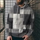 thumbnail image 3 of Sudaderas con capucha con patrón de cuadros para hombres, jerséis con estampado 3D de bloques de Color, Tops de calle Unisex, sudaderas sueltas, 3 of 5