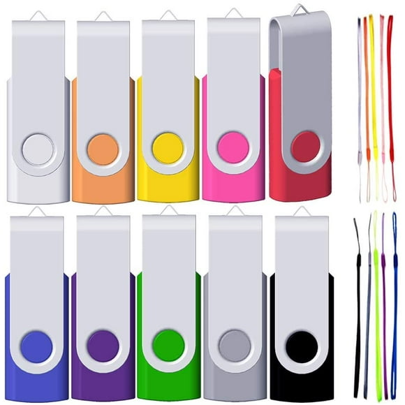 32GB USB Flash Drives 10 Pack, FEWINA Multipack USB Drive 32 GB, Memory Stick 32GB, Jump Drives, Zip Drive Pen Drive
