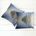 thumbnail image 6 of Ambesonne Winter Throw Pillow Cover 2 Pack, Frozen Lake in Nature, 20", Blue Brown, 6 of 7