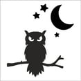 thumbnail image 2 of Halloween Owl on branch with moon and stars Vinyl Lettering Wall Decal (10"H x 9"L Left Black), 2 of 3