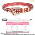 thumbnail image 6 of WHIPPY Kids Rhinestone Western Belt for Girls Boys, Studded Leather Belt for Jeans Dresses, 6 of 8