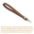 thumbnail image 3 of Leather Wristlet Strap, 7.48" Hand Wrist Lanyard Bag Key Chain (Brown Gold), 3 of 6
