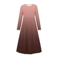 thumbnail image 4 of Cowsor Girls Maxi Dress Long Sleeve Casual Holiday Dress with Pockets, 4 of 6
