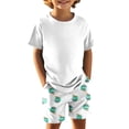thumbnail image 2 of WELOIJEVBE Boys Summer Clothes Fashion Child Boys Spring Summer Short Sleeve T-Shirt and Shorts clothes for boys 7-8 Years, 2 of 7