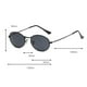 thumbnail image 3 of Gafas de sol unisex de montura redonda con efecto espejo, montura negra. Marco negro Lente gris negro, 3 of 9