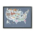 thumbnail image 4 of United States Map with Playful Animal Illustrations 14 in x 11 in Framed Painting Art Print, by Stupell Home Décor, 4 of 4