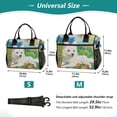 thumbnail image 2 of Small Cooler Bag Lunch Bag Portable Meal Bag Work Meal Bag Outdoor Meal Bag Travel Meal Bag Picnic Meal Bag Going Out Meal Bag Oil Painting Dog, 2 of 6