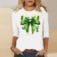 thumbnail image 1 of Xuyuer St. Patrick's Day Womens 3/4 Sleeve Crew Neck Spring T-Shirts Merry and Bright Casual Pullover Graphic Tee Tops Cute Tunic Tops Basic Tees Blouses Business Work Tee Top, 1 of 5