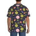 thumbnail image 3 of Fuzoiu Frog And Flowers Print Men's Casual Short,Men's Short Sleeve Shirt,Mens Casual Button Down Shirts,Cuban Collar Summer Shirt for Beach, Vacation, and Outdoor Activities-XX-Large, 3 of 5