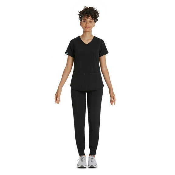 Scrubstar Women's Premium Performance Stretch Double V-Neck Scrub Top, Sizes XS-3XL