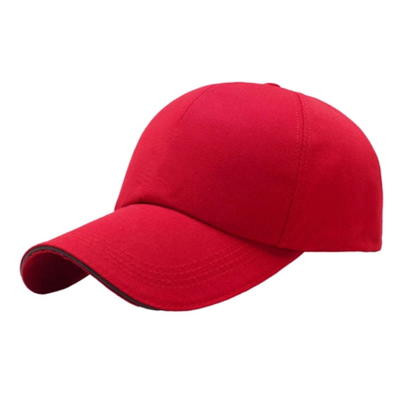 OULII 1Pc Red Sports Baseball Cap Stylish Unisex Design for Outdoor Wear