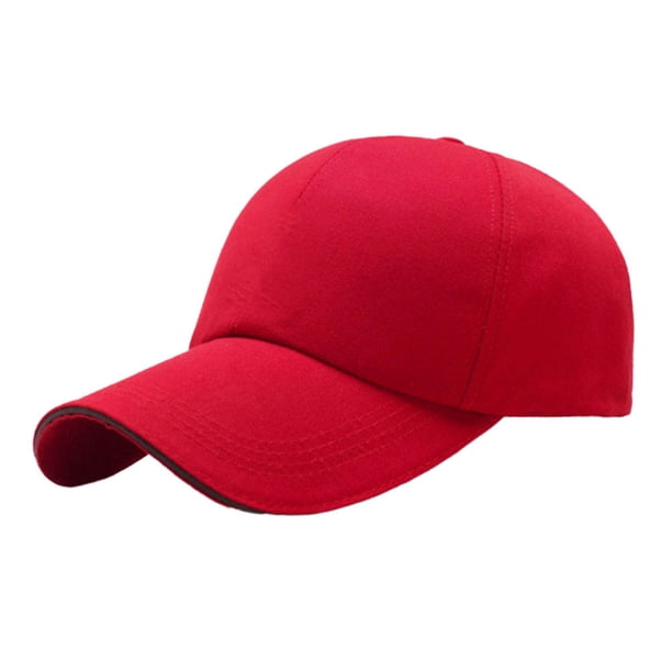 1 gorra de béisbol moderna para exteriores, transpirable, deportiva, clásica, con visera para hombre (roja).