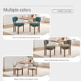 thumbnail image 4 of PORKISS Upholstered Dining Chairs Set of 2, Mid-Century Kitchen Chairs with Solid Wood Legs and Cushioned Wingback for Kitchen, Teal, 4 of 8
