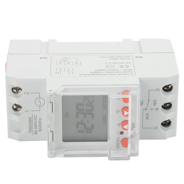 Analogue Timer Switch, Smart Battery Powered 85265V 30A 24hrs Digital