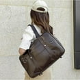 thumbnail image 3 of HUISZJ Shoulder Bag, Leisure Tote Bag, PU Leather Shoulder Bag for Work Travel Outdoor (Brown), 3 of 10