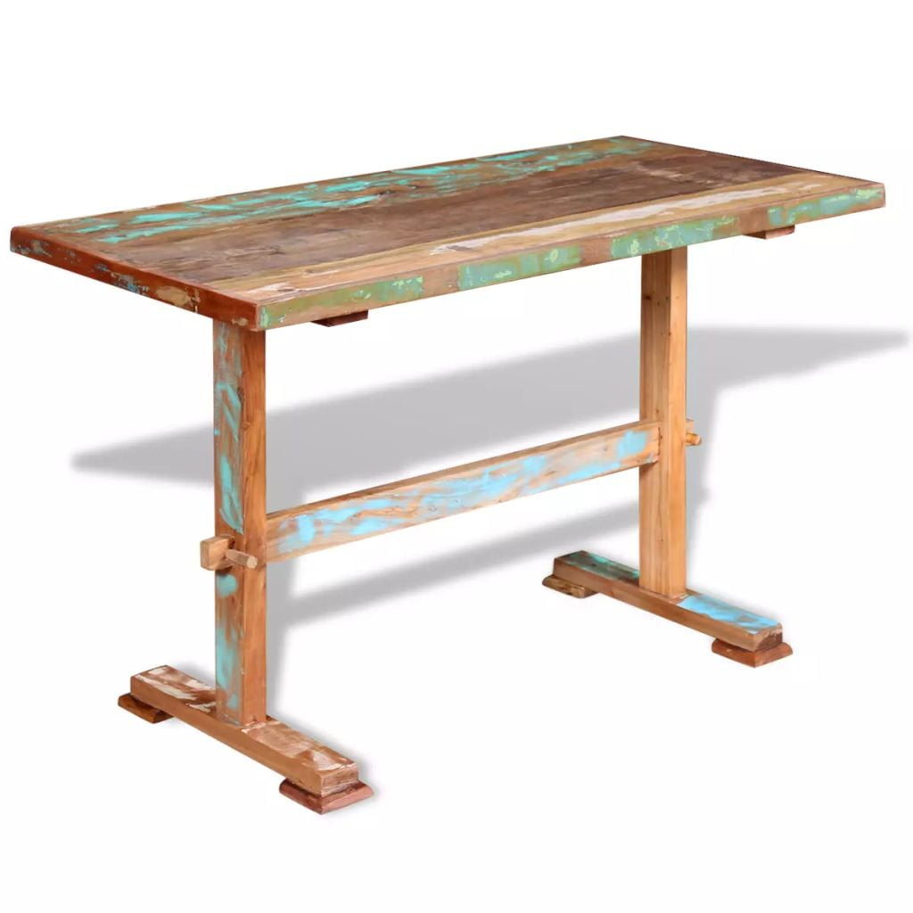 Kepooman Kitchen Solid Reclaimed Wood Rectangle Dining Table for Restaurant, 47.2" x 22.8" x 30.7", Brown Kepooman Kitchen Solid Reclaimed Wood Rectangle Dining Table for Restaurant, 47.2" x 22.8" x 30.7", Brown