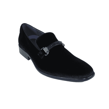 

Mens AFTER MIDNIGHT Formal Stage Dress shoes Slip on Soft Velvet 6753 black
