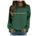 thumbnail image 2 of Women's Sweatshirts 2025 Make Heaven Crowded Sweatshirt Long Sleeve Crewneck Casual Pullover Tops Sweatshirt for Women, 2 of 5
