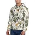 thumbnail image 3 of Fotbe Men's Hoodie with Vintage Animals Palm Tree Pattern - Kangaroo Pocket Pullover Hooded Sweatshirt, Perfect for Daily Wear, Travel, and Home-Medium, 3 of 7