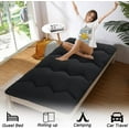 thumbnail image 2 of Historyli Japanese Floor Mattress Futon Mattress,3 '' Thicken Daybed Futon Roll Up,Portable & Foldable Tatami Mat for Sofa Lounger Camping Dormitory Yoga Sleep Nap Meditation (Twin,Black), 2 of 6