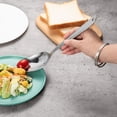 thumbnail image 4 of IMEEA 10-Inch Slotted Spoon with Flat Tips 18/8 Stainless Steel Serving Spoon Metal Basting Spoons Cooking Spoons, Set of 2, 4 of 8