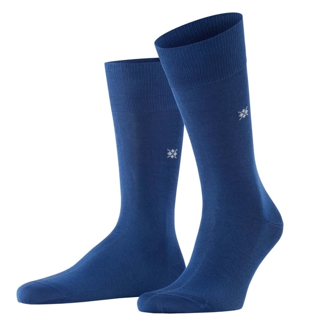 Burlington Calcetines Hombre - DUBLIN, Calcetín Corto, Logo, Talla Única, Color Sólido Azul (Night blue) 40-46