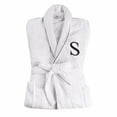thumbnail image 2 of Superior Cotton Adult Unisex Embroidered White Bathrobe, Small-Medium, S, 2 of 5