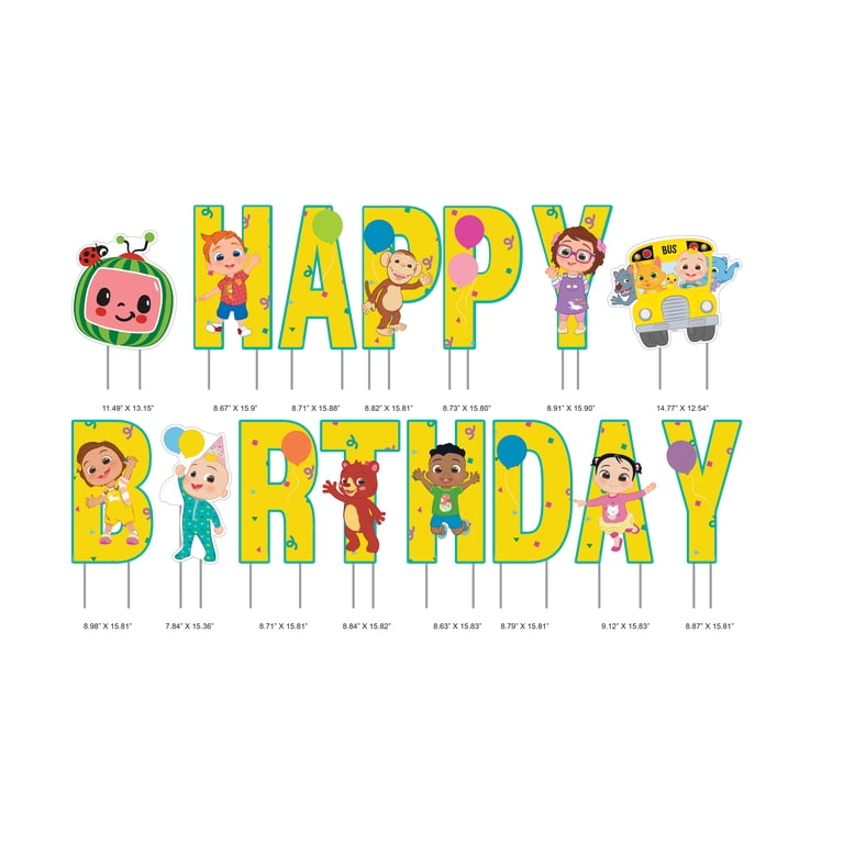 RLCMO Happy Birthday Gartenflagge – 30,5x45,7 Cm, Doppelseitig, Wetterfest, Mit Kuchen & Sternen