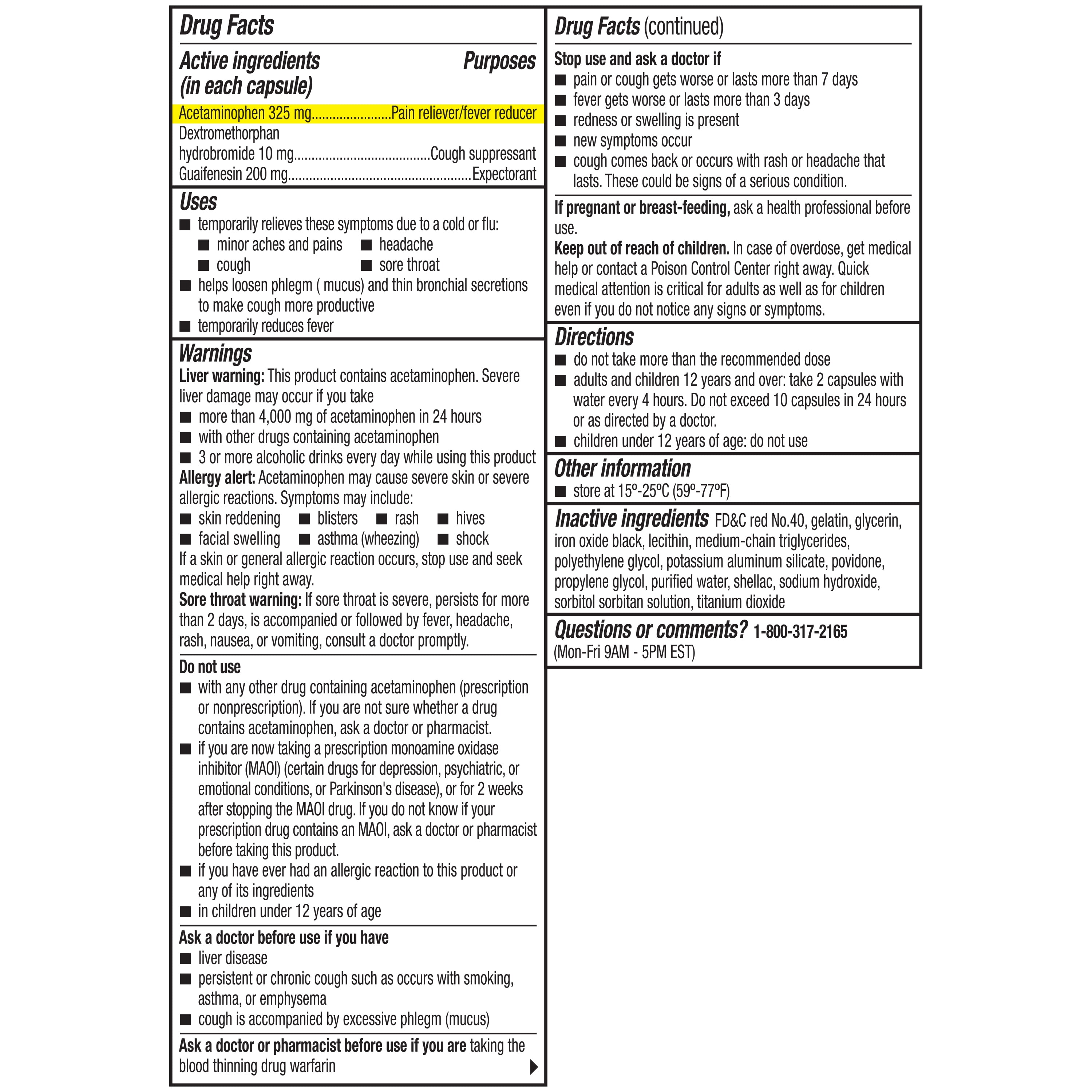 Coricidin HBP Maximum Strength Cold, Cough & Flu Medicine, Liquid Gels, 24 Count