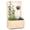 Beige, variant on Costway 1 PCS 40" Tall Wooden Raised Garden Bed with Lattice Trellis for Climbing Vine Flower Orange