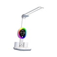 thumbnail image 4 of Lámpara de escritorio LED, ajustable para el cuidado de los ojos, con reloj, con portalápices, lámpara de noche, lámpara de lectura para habitación, minutero, 4 of 8