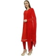 thumbnail image 5 of Atasi Indian Bollywood Straight Red Salwar Suit Wedding Ethnic Party Wear - 22, 5 of 7