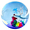 Blue, variant on Kiedle Big Ocean Stress Ball - Cool Floating Coral Rock Fish and Glitter Aquarium Sensory Squishy Nice Squeeze Fidget Cute Squish Toy - 3.5" Ball