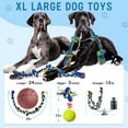 thumbnail image 4 of "XL Dog Chew Toys for Aggressive Chewers Large Breed, 2 Pack Tough Indestructible Dog Toys for Aggressive Chewers, Durable Puppy Chew Toys for Teething, Heavy Duty Cotton Dog Rope Toys for Large Dogs", 4 of 7