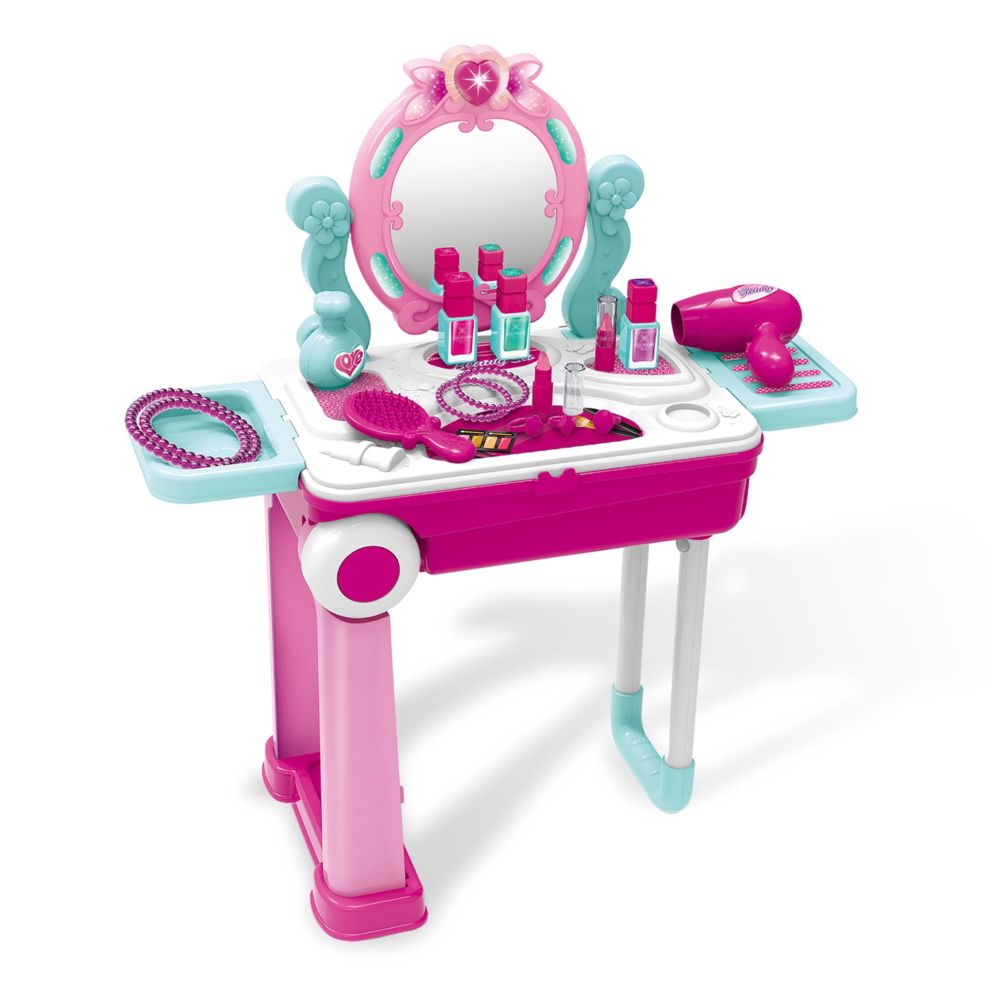 Kid Galaxy On the Go Carry On Suitcase & Pretend Play Vanity