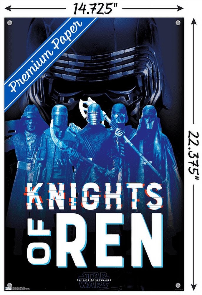 Star Wars: The Rise Of Skywalker - Knights Of Ren Wall Poster with Push Pins, 14.725" x 22.375"