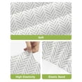 thumbnail image 4 of Sage Green Striped Bar Stool Covers Set of 4, Modern Abstract Art Geometric Stretch Washable Bar Chair Covers with Backs, Removable Pub Counter Height Chair Cover for Kitchen Dining Room Cafe, 4 of 7