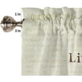 thumbnail image 5 of Kitchen Curtain Valance for Kitchen and Bathroom Room Darkening Rod Pocket Window Treatment Valance,Sunflowers Live Simply Laugh Often Love Deeply Old Newspaper 1 Panel, 54 x 18 Inch, 5 of 5